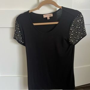 Philosophy top with silver embellishment